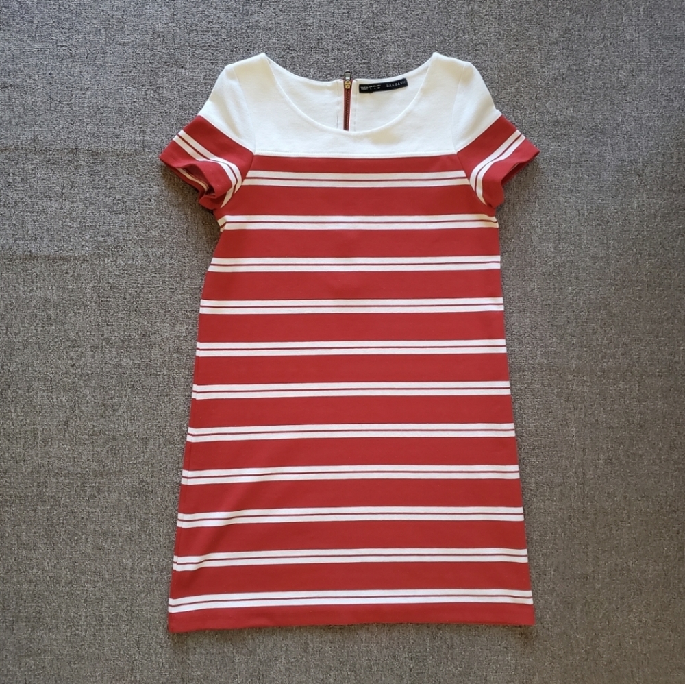 ZARA Red Striped Dress